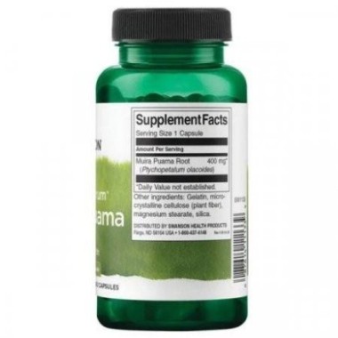 Swanson Muira Puama Radacina 400 mg 90 Capsule (Libidou, afrodisiac, potenta) Beneficii Radacina Muira Puama: imbunatateste func