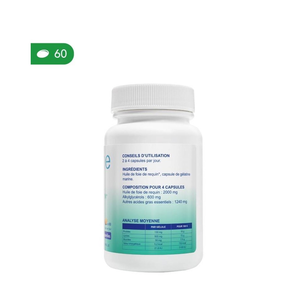 Ulei din ficat de rechin 500mg 60 Capsule, ALKYL Oemine Ulei din ficat de rechin beneficii: ajuta in cazul hepatitelor virale si