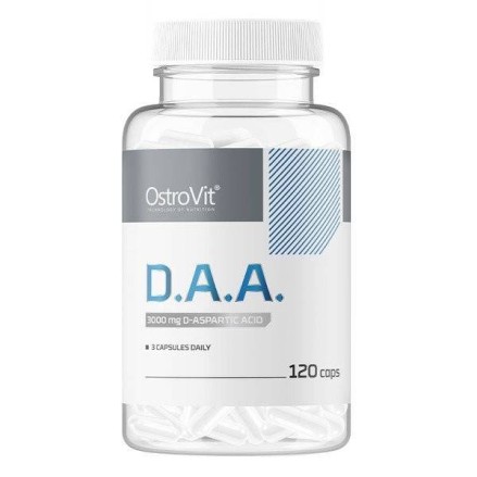 OstroVit Supreme Capsules D.A.A 1000 120 Capsule,  Acid D-Aspartic Beneficii D-Aspartic Acid capsule, (DAA): stimulează producți