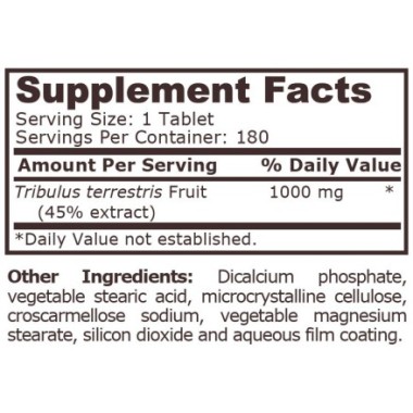 Pure Nutrition USA Tribulus Terrestris 180 Pastile 1000 mg Beneficii Tribulus: creste in mod natural nivelul de tes-tosteron, am