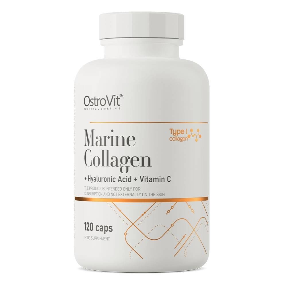 Marine Collagen + Hyaluronic Acid + Vitamina C 120 Capsule, OstroVit Marine Colagen + Hyaluronic Acid + Vitamina C beneficii - i Marine Collagen + Hyaluronic Acid + Vitamina C 120 Capsule, OstroVit Marine Colagen + Hyaluronic Acid + Vitamina C beneficii - i