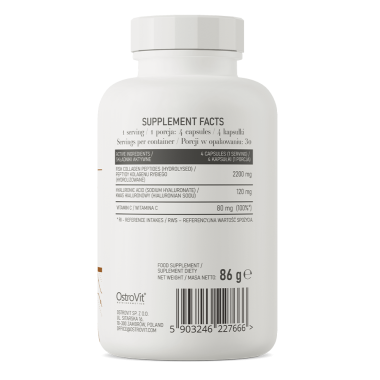 Marine Collagen + Hyaluronic Acid + Vitamina C 120 Capsule, OstroVit Marine Colagen + Hyaluronic Acid + Vitamina C beneficii - i