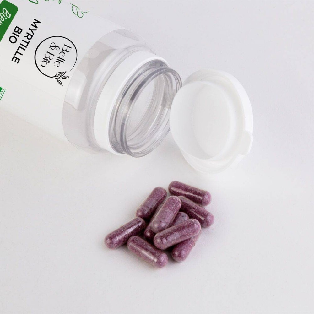 Pudra Afine Bio (Myrtille) 120 Capsule, Belle&Bio Pudra Afine Bio (Myrtille) beneficii: bogat in polifenoli, benefic pentru sana