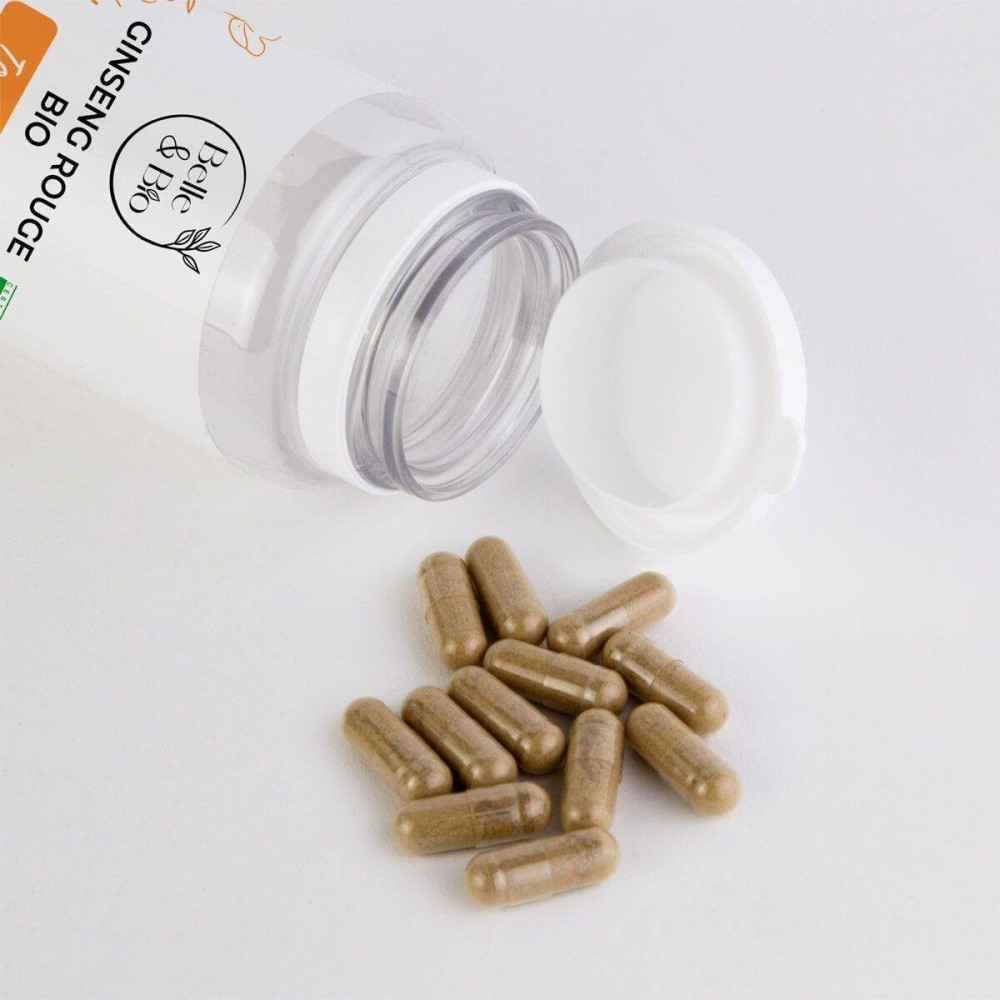 Belle&Bio Ginseng Rosu Bio 120 capsule (Creste energia, tonic natural, creste potenta) Beneficii Ginseng Rosu Bio, Ginseng Rosu 