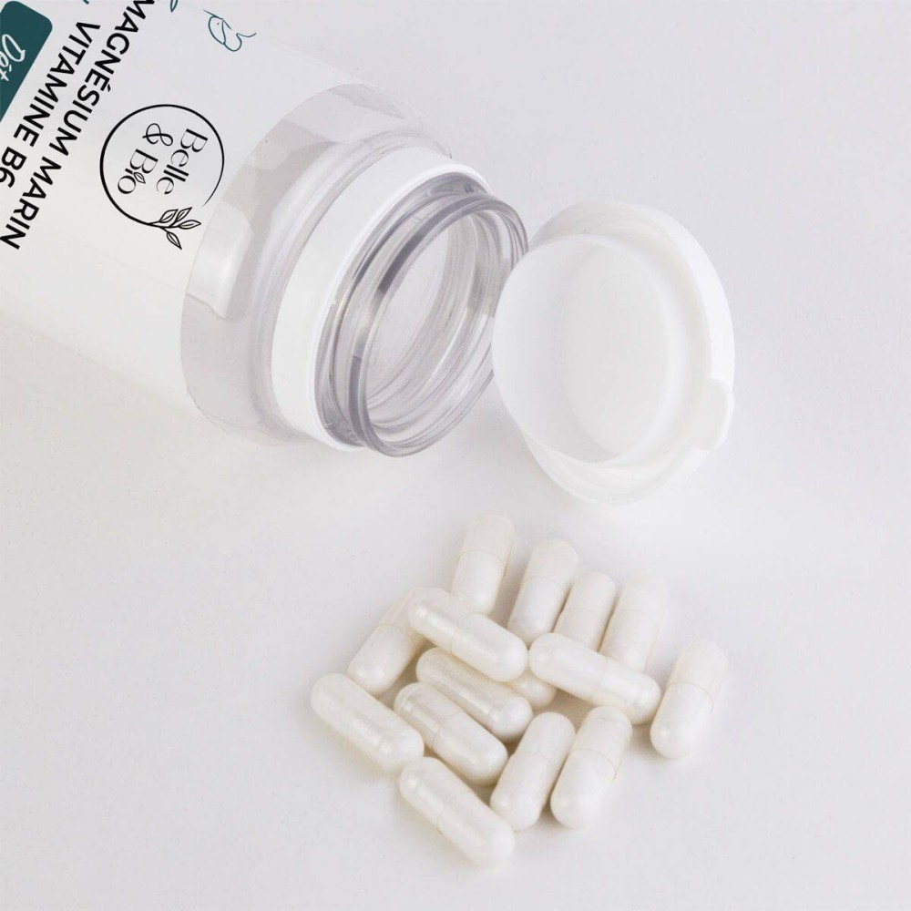 Belle&Bio Magneziu marin + Vitamina B6, 120 capsule Beneficii Magneziu marin si Vitamina B6: mentine metabolismul energetic, spr