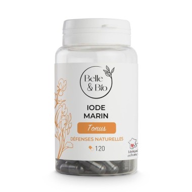 Belle&Bio Iode Marin (iod marin) - 120 Capsule BENEFICII IOD: mentine un metabolism normal, actioneaza ca un antibiotic in organ