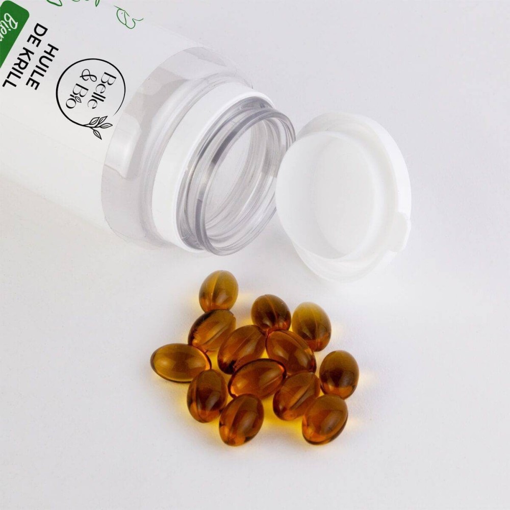 Belle&Bio Ulei de krill 90 Capsule, pentru colesterol rau Beneficii ulei de krill: sursa importanta de Omega-3 si astaxantina, e