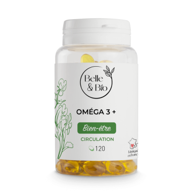 Belle&Bio Omega 3 - Ulei de peste 120 Capsule Beneficii Omega 3: contine acizi grasi esentiali, certificat de calitate EPAX, doz