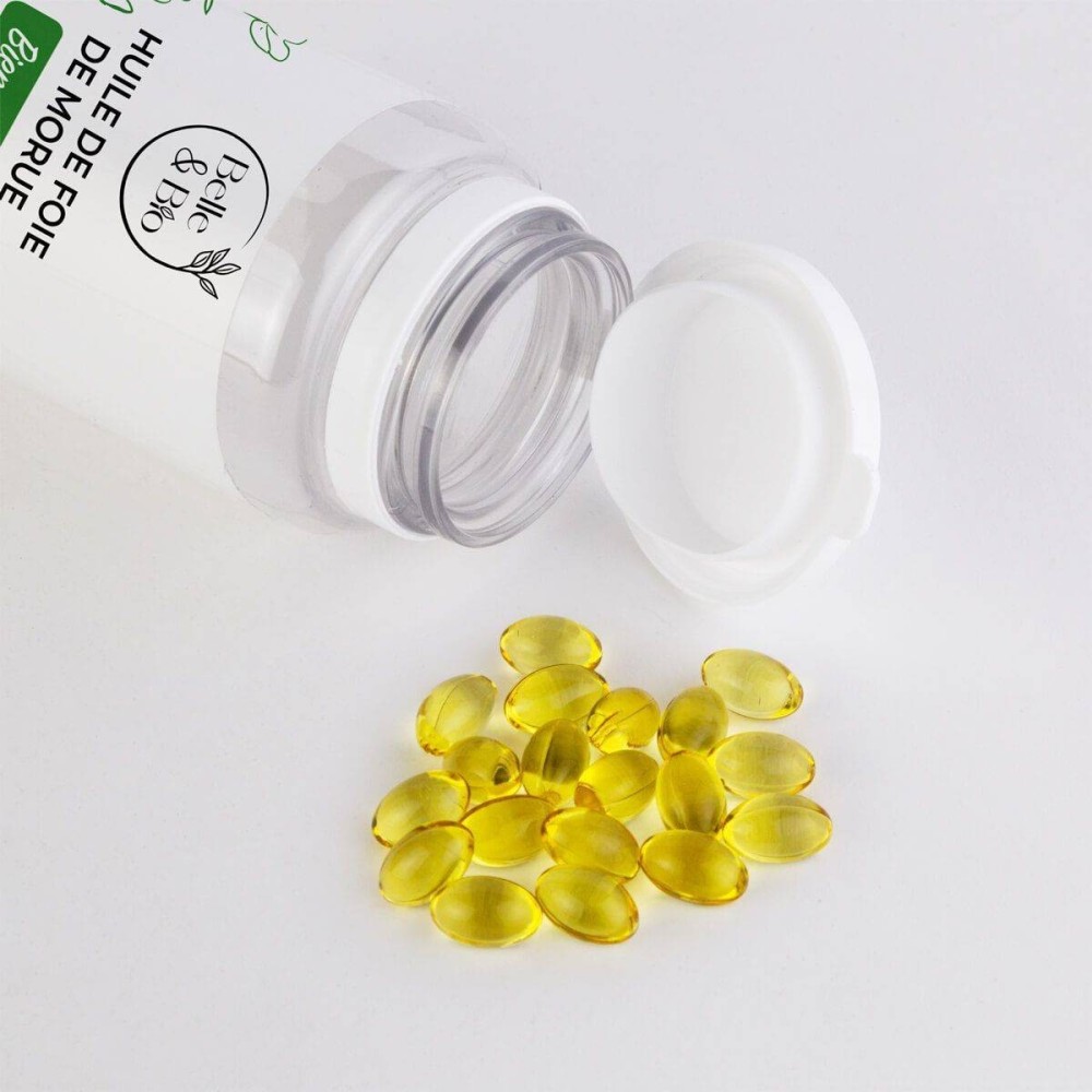 Ulei din ficat de Cod EPA/DHA 120 Capsule, Belle&Bio Ulei din ficat de cod beneficii: scade nivelul de Colesterol rau si creste 
