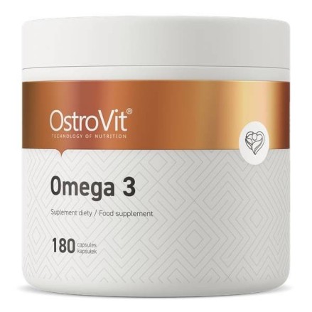Omega 3 1000mg 180 Capsule, OstroVit Omega 3 ulei de peste beneficii: ofera un raport de 3:2 bazat pe dovezi de EPA:DHA, promove