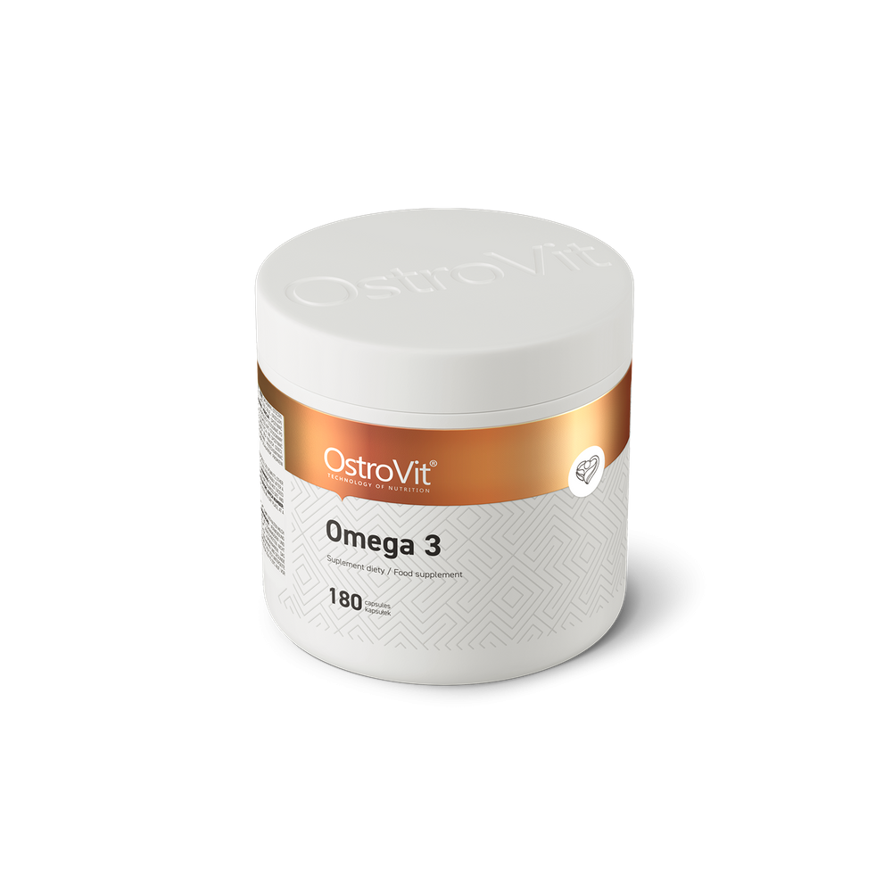 Omega 3 1000mg 180 Capsule, OstroVit Omega 3 ulei de peste beneficii: ofera un raport de 3:2 bazat pe dovezi de EPA:DHA, promove