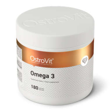 Omega 3 1000mg 180 Capsule, OstroVit Omega 3 ulei de peste beneficii: ofera un raport de 3:2 bazat pe dovezi de EPA:DHA, promove