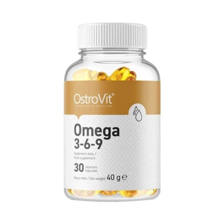 Omega 3-6-9 400mg 30 Capsule moi (Ulei de peste), OstroVit OMEGA 3-6-9 beneficii: Sprijină sănătatea inimii si un nivel sănătos 