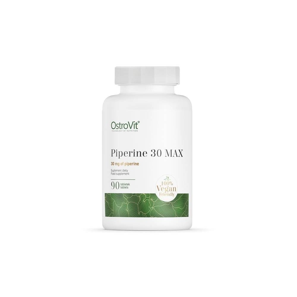 OstroVit Piperine 30 mg MAX - 90 Tablete (piper negru) Beneficii Piperine: supliment de calitate, usor de administrat, prezinta OstroVit Piperine 30 mg MAX - 90 Tablete (piper negru) Beneficii Piperine: supliment de calitate, usor de administrat, prezinta