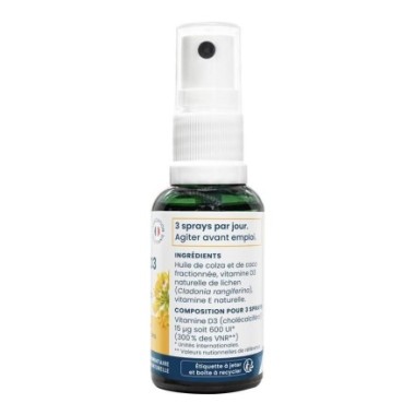 Oemine Vitamina D3 - vegetala, spray picaturi orale Beneficii Vitamina D3: mentinerea sanatatii dintilor si a oaselor, mentinere
