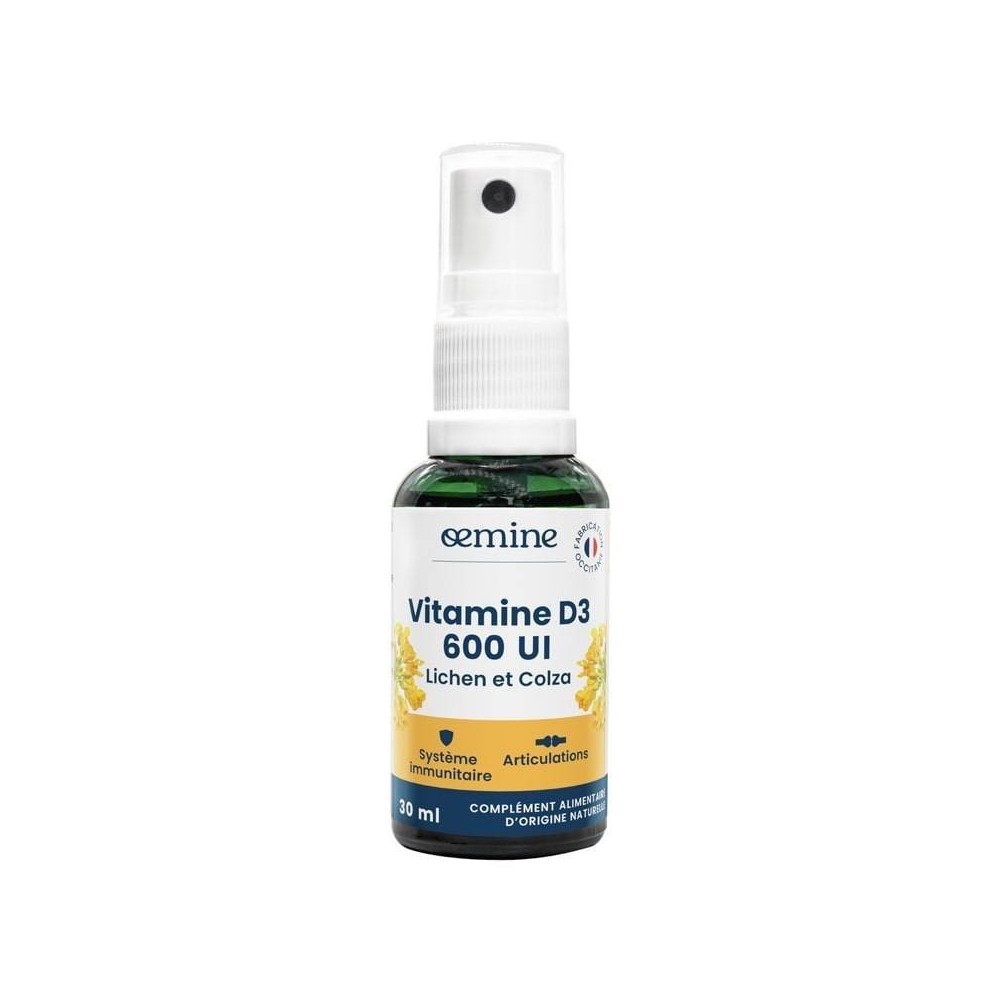Oemine Vitamina D3 - vegetala, spray picaturi orale Beneficii Vitamina D3: mentinerea sanatatii dintilor si a oaselor, mentinere