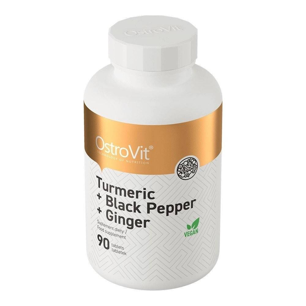 OstroVit Curcuma + Piper negru + Ghimbir 90 Tablete Proprietati OstroVit Turmeric + Piper negru + Ghimbir: Poate ajuta la accele