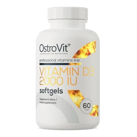 OstroVit Vitamin D3 2000 IU - 60 Capsule Beneficii Vitamina D3: mentine sanatatea oaselor, amelioreaza mai multe boli, ajuta la 