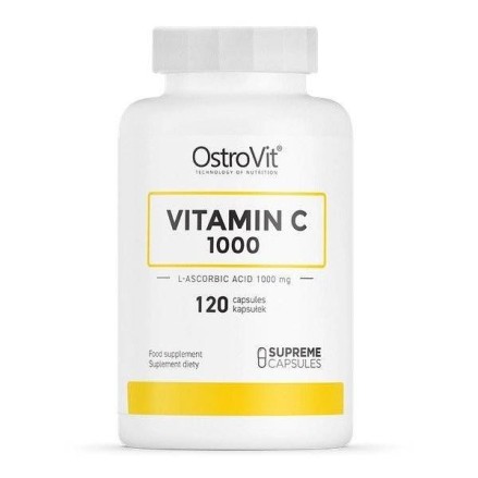 OstroVit Vitamin C 1000 mg 120 Capsule Efecte si beneficii ale Vitaminei C: sustine functionarea normala a sistemului imunitar, 