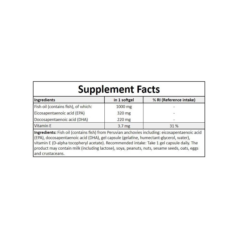 Muscle Power Omega 3 330 EPA/220 DHA 1000 mg 90 Capsule moi Benefiii Omega-3: risc redus de boli cardiovasculare, risc redus de 
