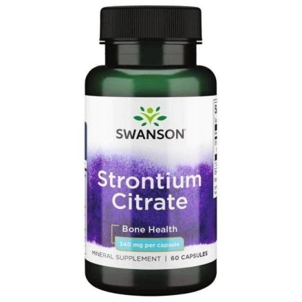 Strontium Citrate Bone Maker 340 mg 60 Capsule, Swanson Strontium Citrate beneficii: strontiul este unul dintre cele mai abunden