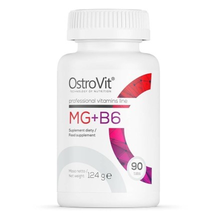 Magneziu + Vitamina B6, Mg + B6, 90 Tablete, OstroVit Magneziu + Vitamina B6 beneficii: reduce oboseala si epuizarea, mentine un