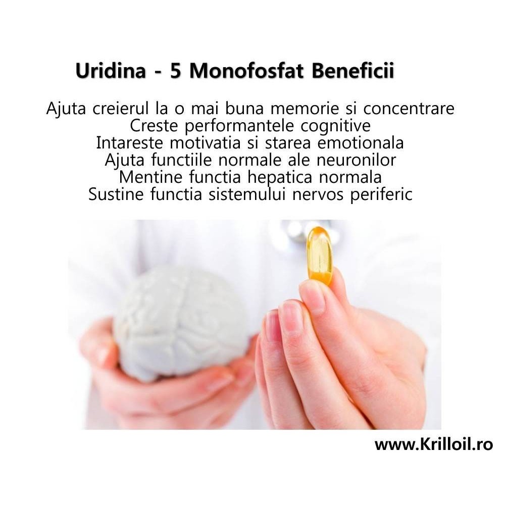 Uridine 5 Monofosfat 250 mg 60 Capsule, Raw Powders Uridine 5 Monofosfat beneficii: stimuleaza reproducerea neuronilor, actionea