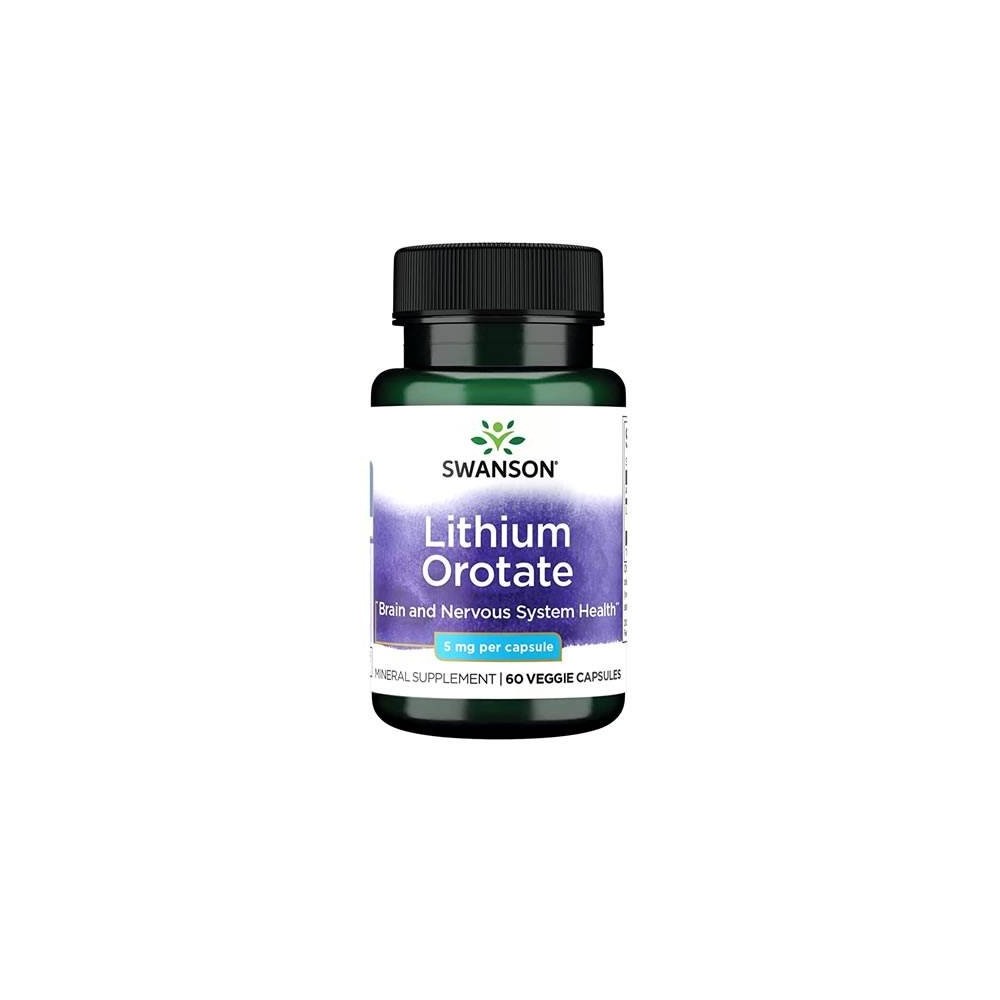 Ultra Litiu Orotat 5 Mg 60 Capsule, Swanson Litiu Orotat beneficii: sprijina starea de spirit sanatoasa, sanatatea emotionala, c Ultra Litiu Orotat 5 Mg 60 Capsule, Swanson Litiu Orotat beneficii: sprijina starea de spirit sanatoasa, sanatatea emotionala, c