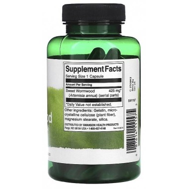 Pelin Dulce 425mg 90 Capsule, Swanson (Wormwood, Pelinita, Artemisia Annua) Pelin Dulce, Wormwood, Pelinita, Artemisia Annua ben