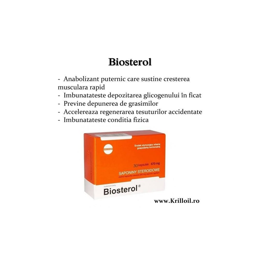 Biosterol 750 mg 30 Capsule, Anabolizant natural, Megabol Biosterol beneficii: anabolizant puternic, creste natural nivelul de t
