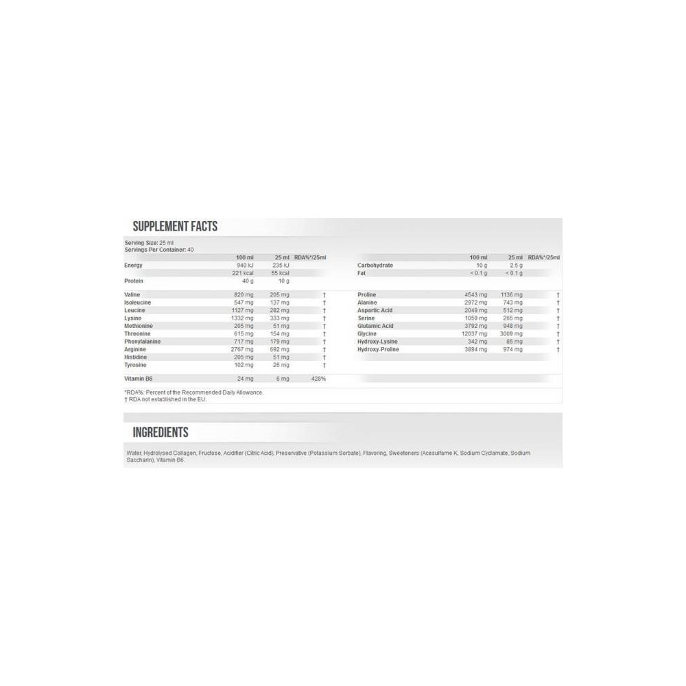 Scitec Colagen lichid Hidrolizat 10.000mg 1000ml Beneficii Colagen lichid hidrolizat: efect antirid, reface elasticitatea pielii