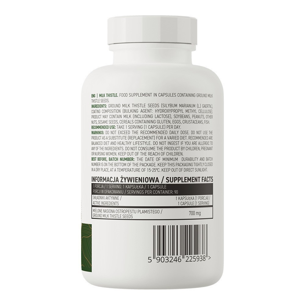 Armurariu - Milk Thistle Vege 90 Capsule, OstroVit Armurariu - Milk Thistle Vege Beneficii: elimina toxinele, sustine confortul 