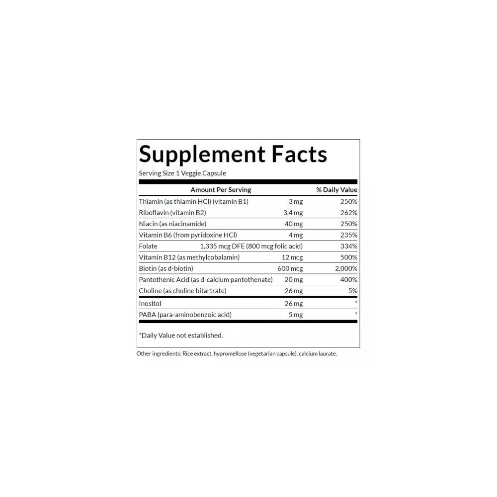 Daily B-Complex 100 Capsule Swanson 
Areprezintă un complex complet de vitamine B pentru sănătatea sistemului nervos, imunitar ș
