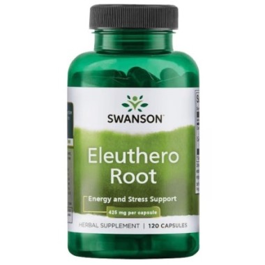Eleuthero, radacina Ginseng Siberian 425 mg 120 Capsule Swanson Ginsengul siberian ajuta la combaterea efectelor stresului si în