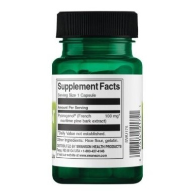 Pycnogenol 100mg 30 Capsule Swanson BENEFICII PYCNOGENOL: un puternic antioxidant, sprijina echilibrul colesterolului sanatos, a
