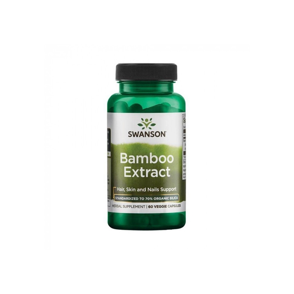 Bamboo Extract (Siliciu) 60 Capsule Swanson Datorita continutului bogat de siliciu si alte minerale, extractul de bambus este fo