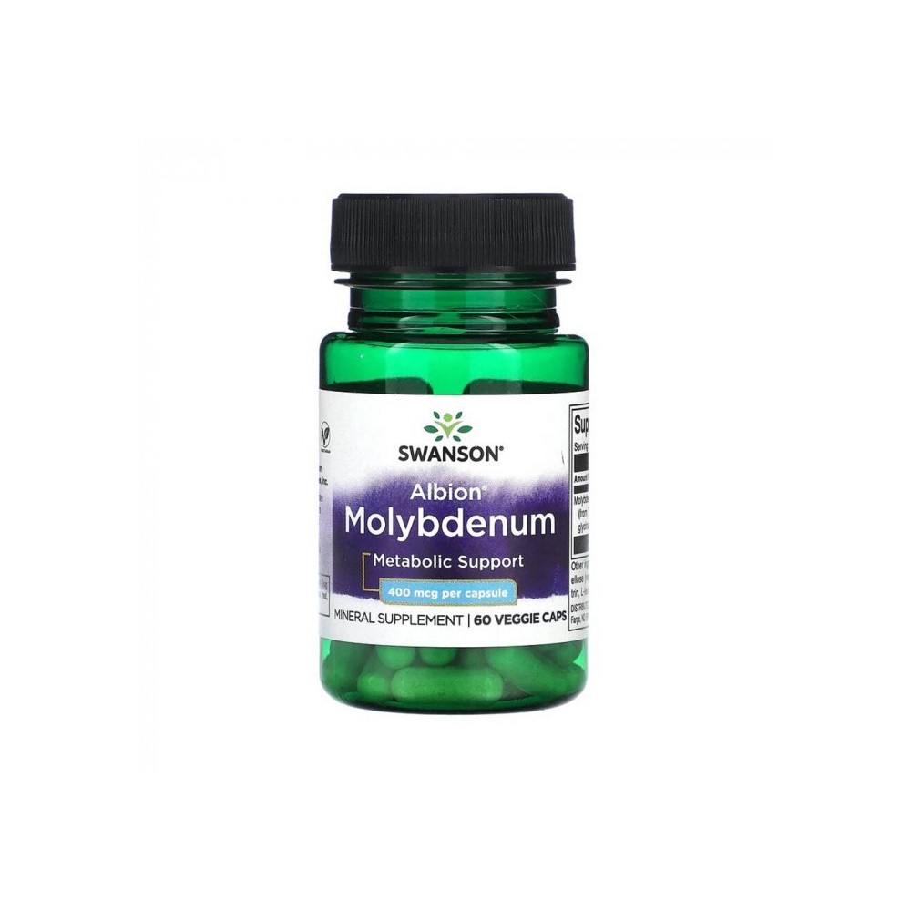 Albion Molybdenum Chelated (Molibden) 400mcg 60 Capsule Swanson Molibdenul este un element esential, un co-factor pentru mai mul Albion Molybdenum Chelated (Molibden) 400mcg 60 Capsule Swanson Molibdenul este un element esential, un co-factor pentru mai mul