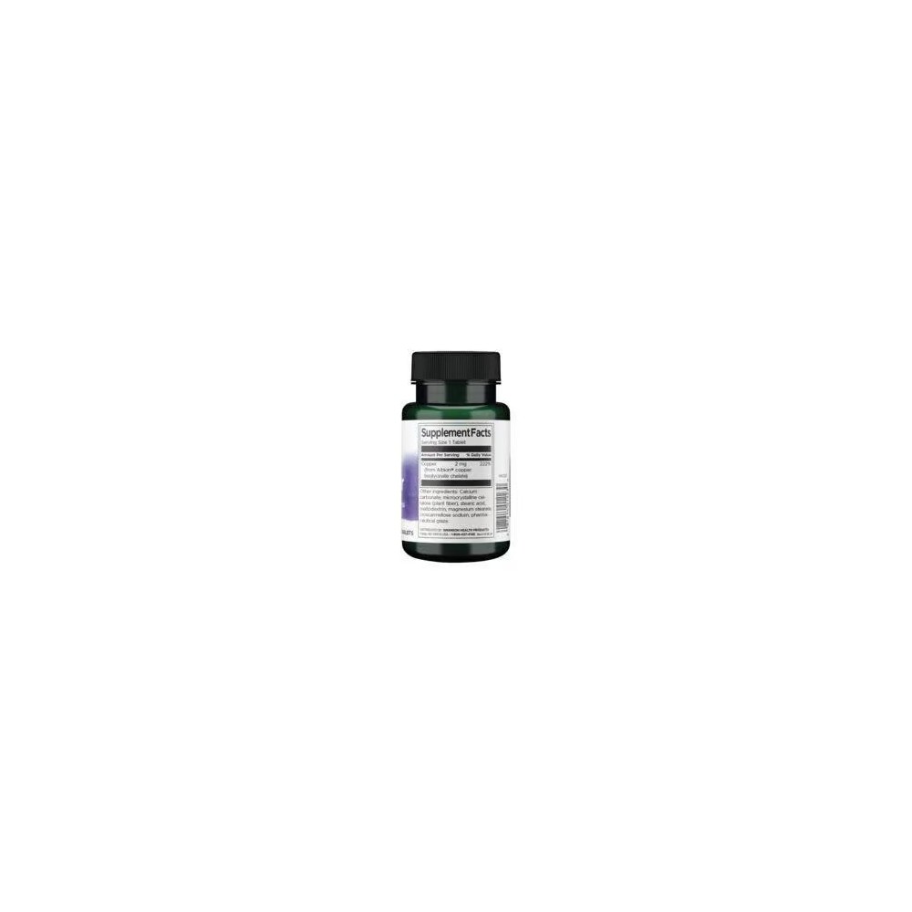 Copper - Cupru Chelat 2mg 300 Tablete Swanson Beneficii Cupru: mentinerea tesutului conjunctiv normal, un metabolism normal de e