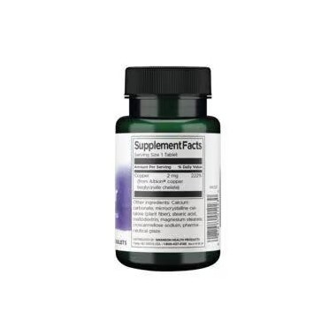 Copper - Cupru Chelat 2mg 300 Tablete Swanson Beneficii Cupru: mentinerea tesutului conjunctiv normal, un metabolism normal de e