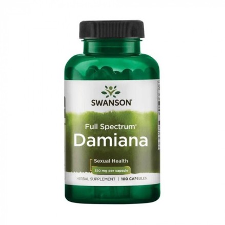 Full Spectrum Damiana 510 mg 100 Capsule Swanson Damiana beneficii: afrodisiacă, are acţiune de stimulare a secreţiei de testost
