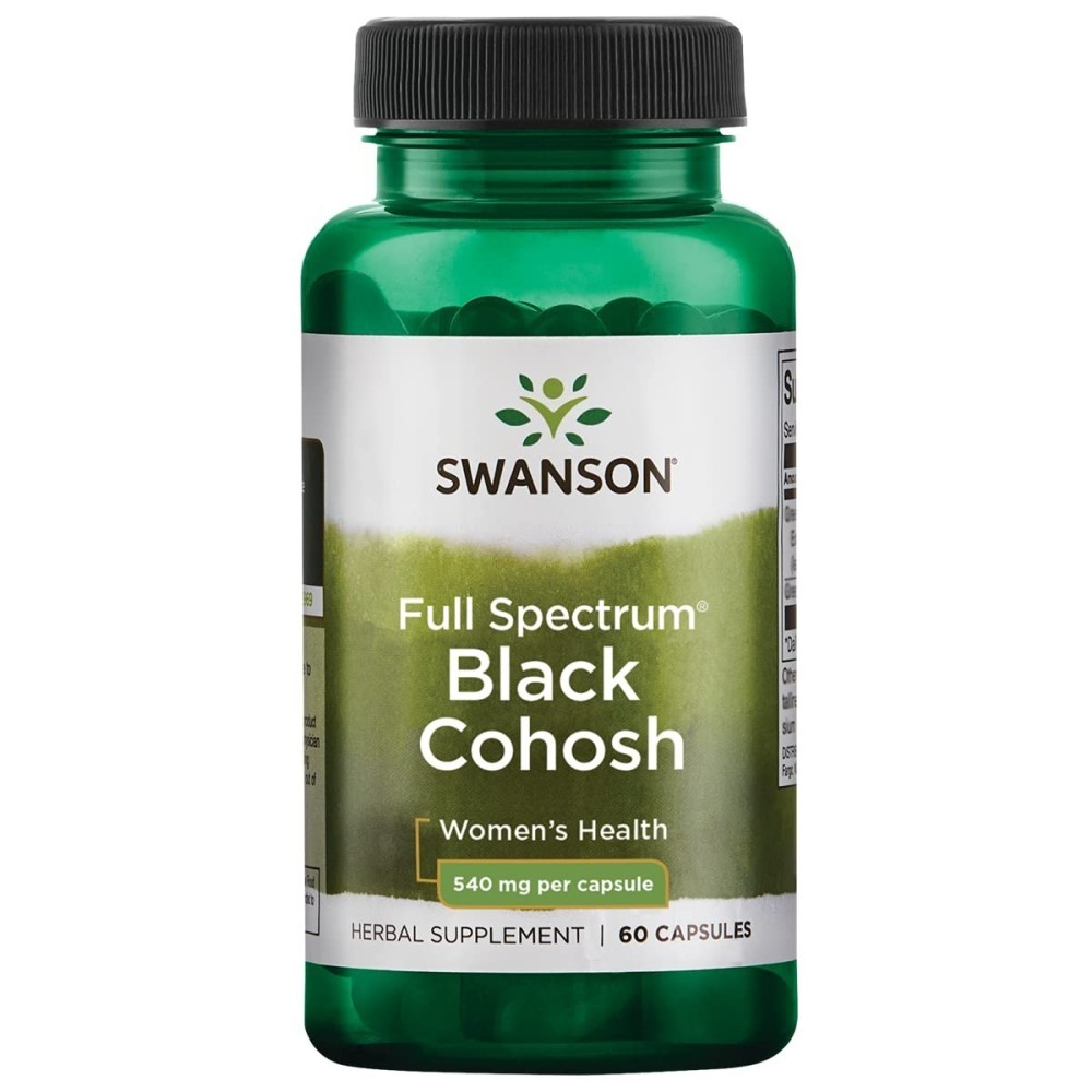 Full Spectrum Black Cohosh 540 mg 60 Capsule Swanson Supliment alimentar Black Cohosh beneficii, Promovează echilibrul hormonal Full Spectrum Black Cohosh 540 mg 60 Capsule Swanson Supliment alimentar Black Cohosh beneficii, Promovează echilibrul hormonal