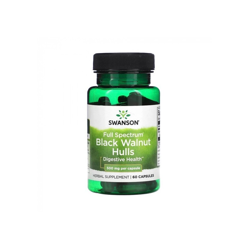 Black Walnut Hulls - Coaja de Nuca Neagra 500 mg 60 Capsule Swanson Beneficii supliment nuca neagra: paraziți și viermi intesti Black Walnut Hulls - Coaja de Nuca Neagra 500 mg 60 Capsule Swanson Beneficii supliment nuca neagra: paraziți și viermi intesti