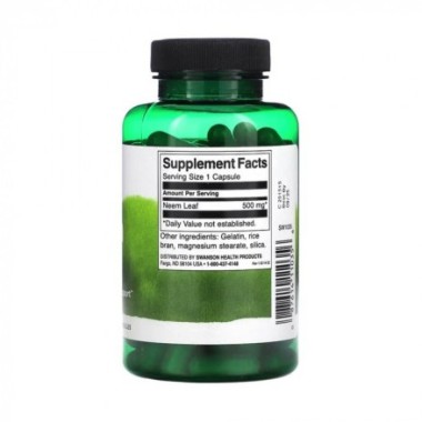 Neem Leaf - Antifungic si Antibacterian 500 mg 100 Capsule Swanson Beneficiile medicinale au fost descrise în special pentru fru