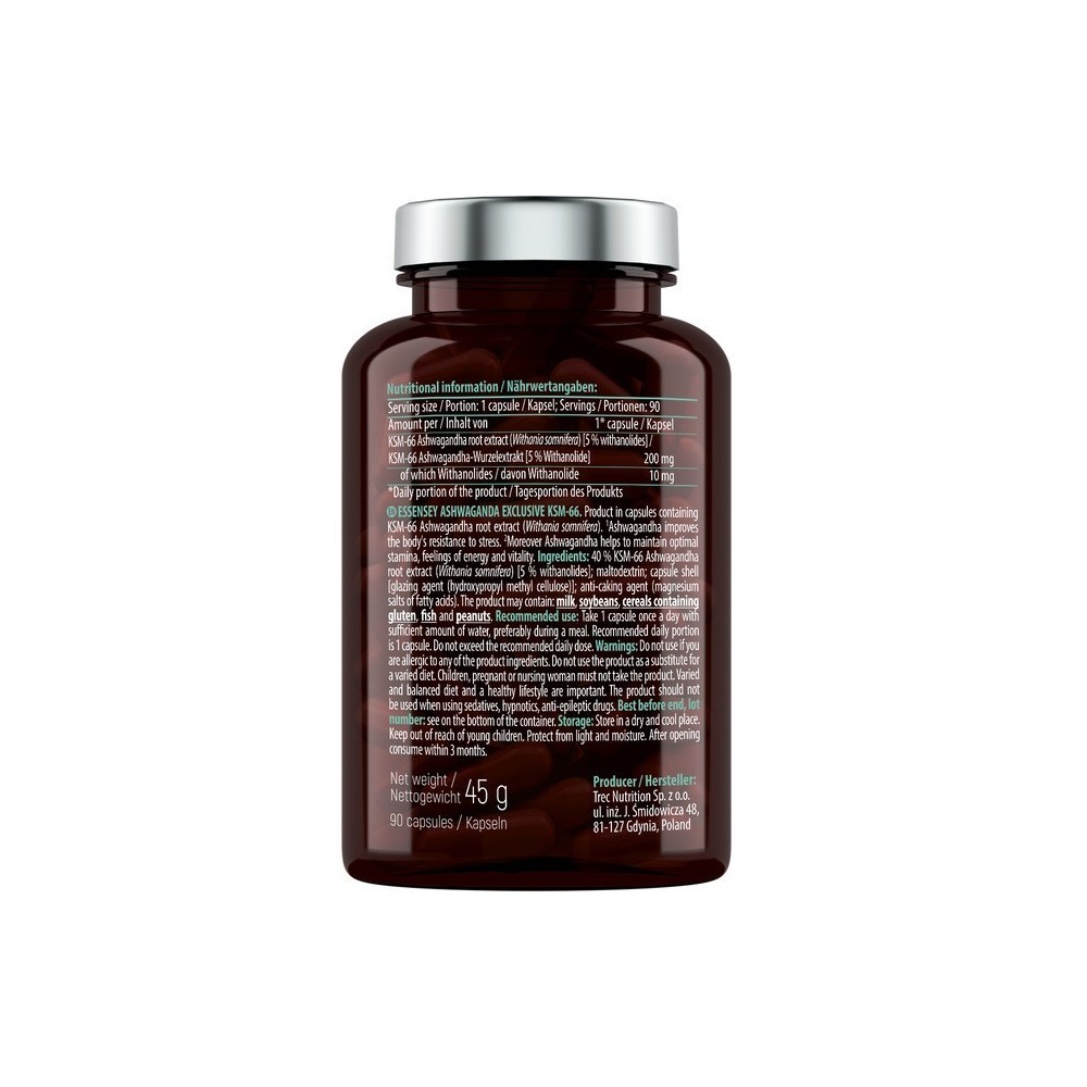 Ashwagandha Exclusive KSM-66 90 Capsule, Essensey Beneficii Ashwagandha KSM-66: imbunatateste functia insuficienta a tiroidei, a