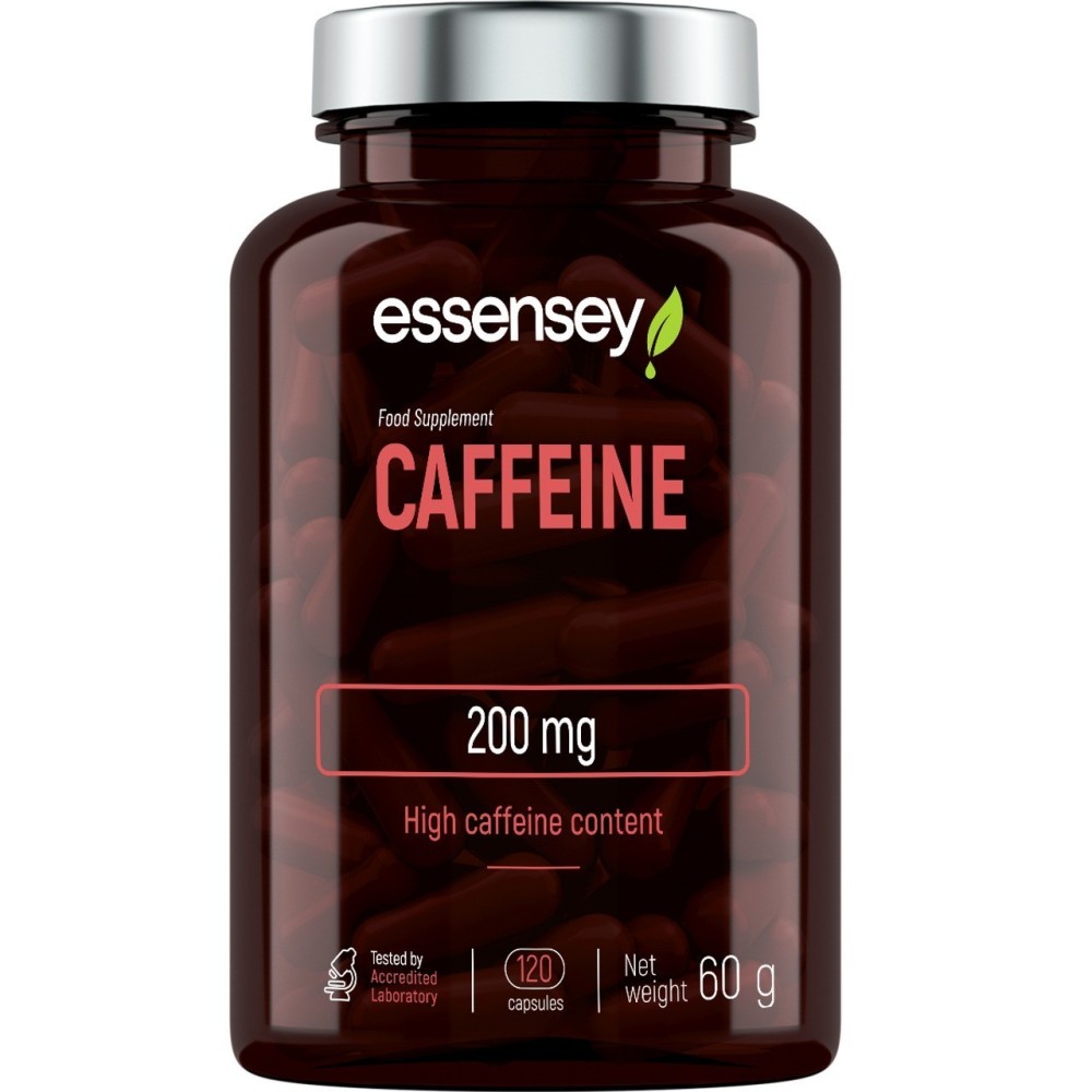Caffeine 200mg 120 Capsule, Essensey Essensey CAFFEINE 120 capsule 200 MG High Potency este un supliment alimentar care se prezi Caffeine 200mg 120 Capsule, Essensey Essensey CAFFEINE 120 capsule 200 MG High Potency este un supliment alimentar care se prezi
