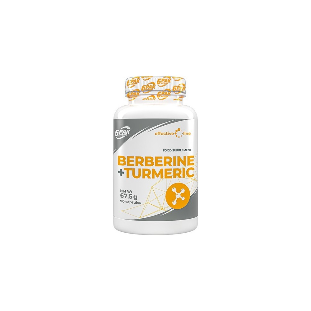 Berberine+Turmeric 90 Capsule, 6 PAK 6PAK Berberine+Turmeric este un supliment alimentar inovator care combină puterea berberine