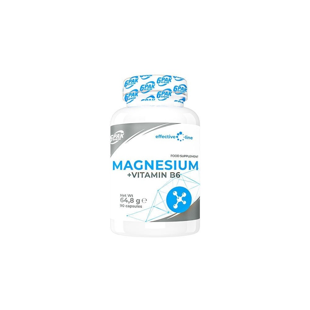 Magnesium + Vitamin B6 90 Capsule, 6 PAK 6PAK Nutrition Magnesium + Vitamina B6 este o combinație de magneziu în patru forme, cu Magnesium + Vitamin B6 90 Capsule, 6 PAK 6PAK Nutrition Magnesium + Vitamina B6 este o combinație de magneziu în patru forme, cu