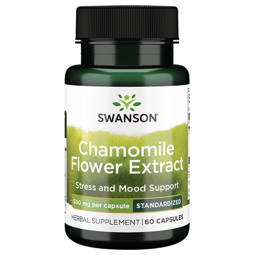 Chamomile Flower Extract (Musetel - Apigenin) 500mg 60 Capsule, Swanson Produsele pe bază de plante oferite de Swanson Chamomile Chamomile Flower Extract (Musetel - Apigenin) 500mg 60 Capsule, Swanson Produsele pe bază de plante oferite de Swanson Chamomile