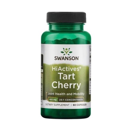 HiActives Tart Cherry 20:1 465mg 60 Capsule, Swanson Tart Cherry este un extract eficient din vișine, cunoscute pentru conținutu