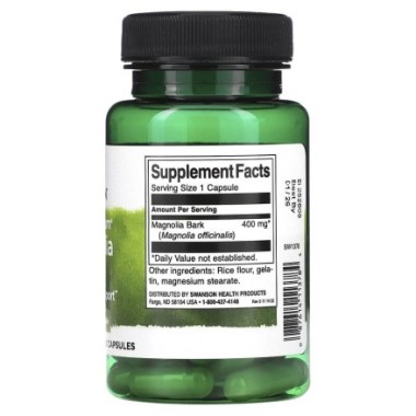 Magnolia Bark - Scoarta de Magnolia 400mg 60 Capsule, Swanson Una dintre caracteristicile principale ale extractului de magnolia